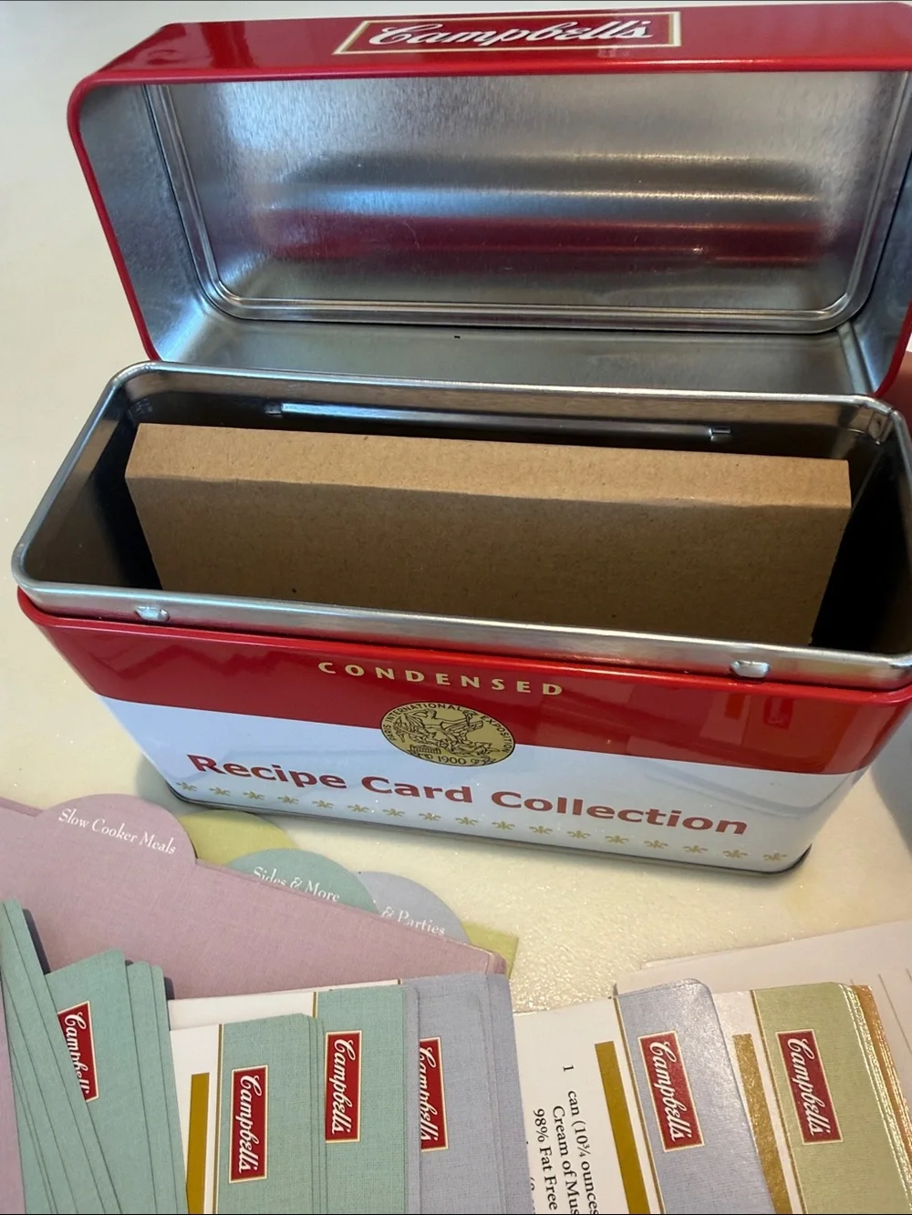 Campbell's Red & White Recipe Card Collection Tin